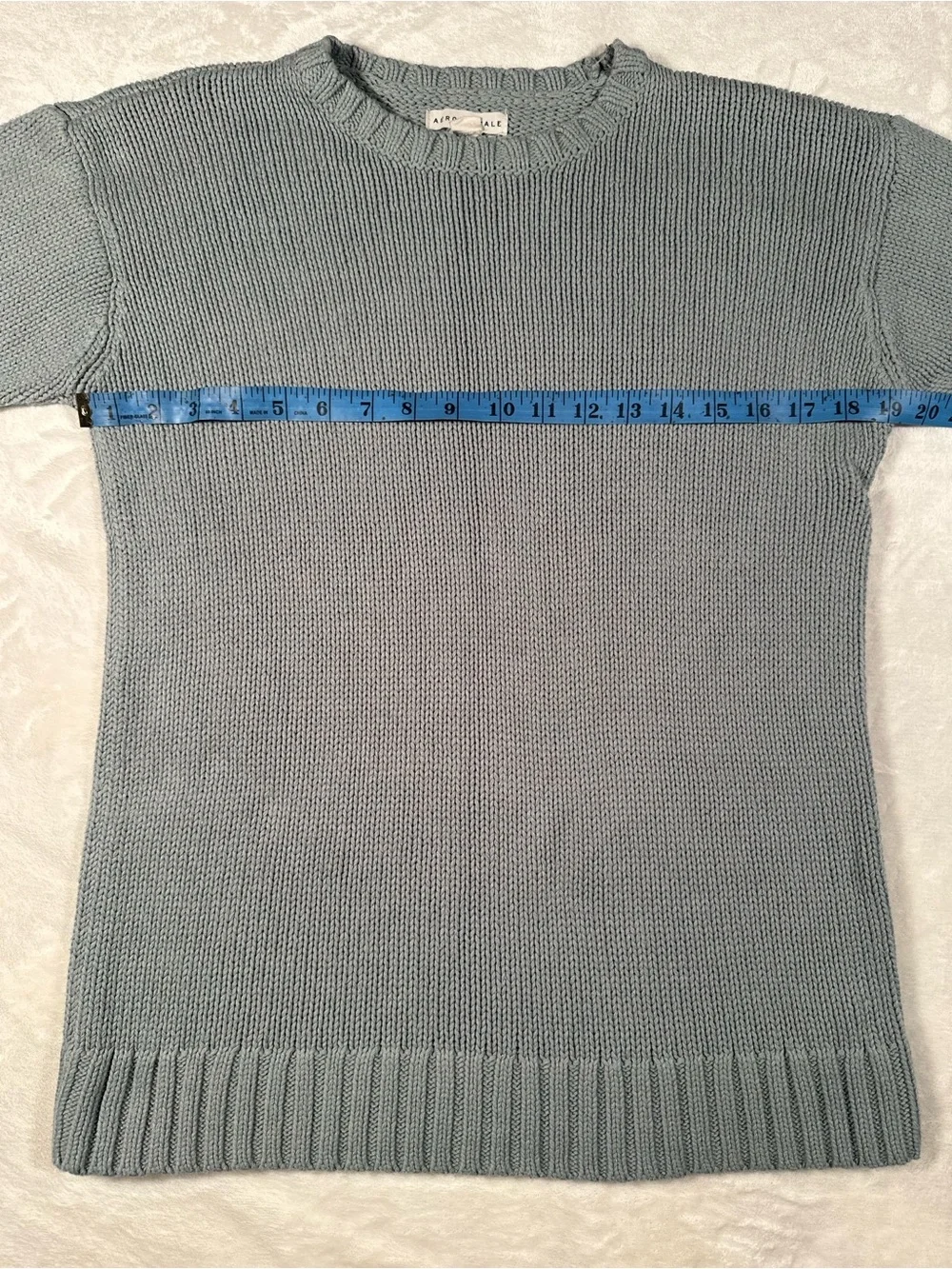 Aeropostale Men's Crewneck Sweater in Dusty Blue